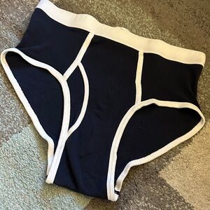 American Apparel Black Briefs with White Trim